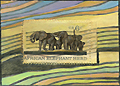 elephant stamp art card